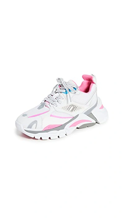 Shop Ash Flex Sneakers In White/deep Pink