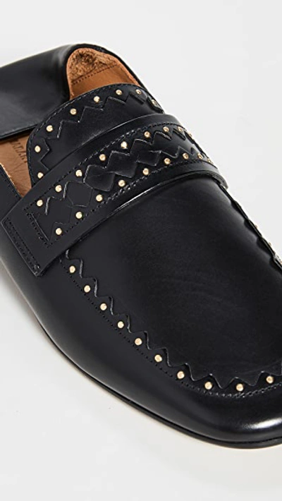 Shop Isabel Marant Feevon Loafers In Black