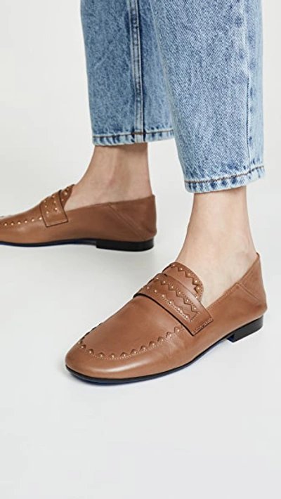 Shop Isabel Marant Feevon Loafers In Natural