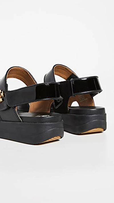 Tory Burch Women's Kira Snake-embossed Platform Sandals In Perfect Black |  ModeSens
