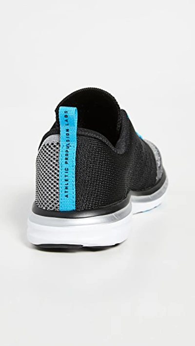 Shop Apl Athletic Propulsion Labs Techloom Pro Sneakers In Metallic Silver/black/blue