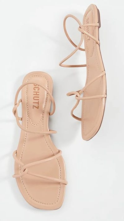 Shop Schutz Aimi Sandals In Honey Beige