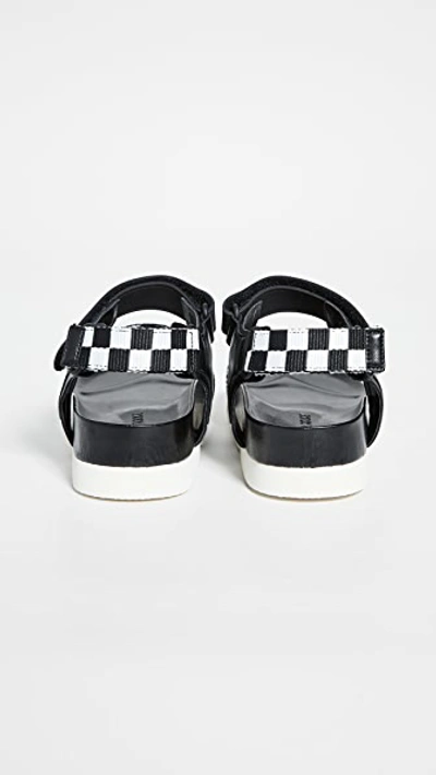 Shop Villa Rouge Elena Sporty Sandals In Black/white/black