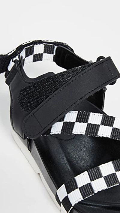 Shop Villa Rouge Elena Sporty Sandals In Black/white/black