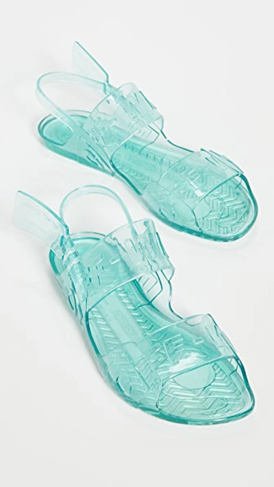 Shop Off-white Zip Tie Jelly Sandals In Light Blue