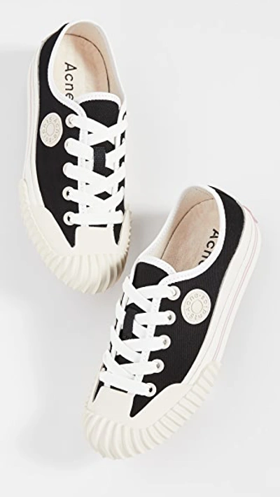 Shop Acne Studios Logo Patch Trainers In Black