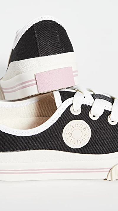 Shop Acne Studios Logo Patch Trainers In Black