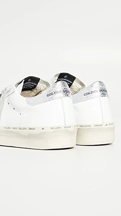 Shop Golden Goose Hi Star Sneakers In White/shiny