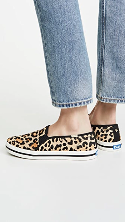 Keds X Kate Spade Double Decker Leopard Slip-on Sneakers In Leopard Print |  ModeSens