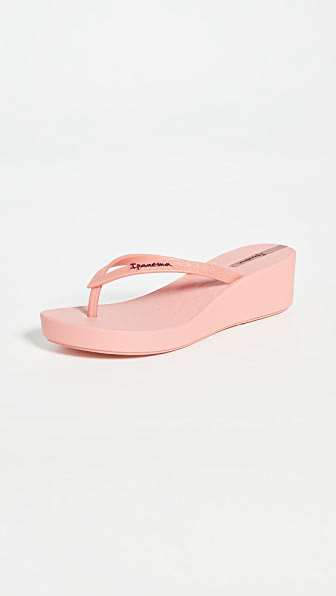 pink wedge flip flops