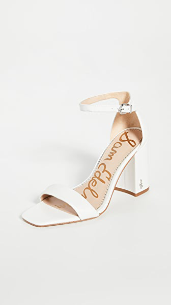 two piece block heel sandal
