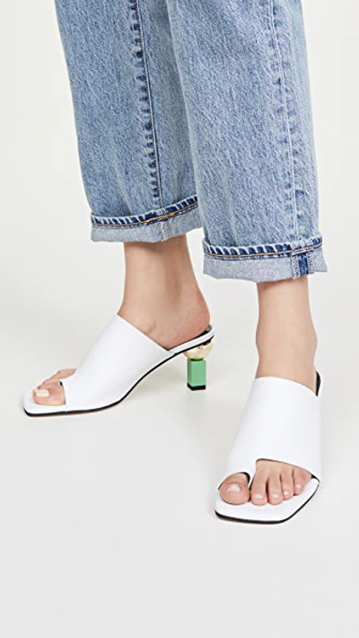 Shop Yuul Yie Marie Sandals In White/fern Green