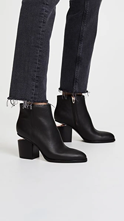 Shop Alexander Wang Gabi Booties In Black/rose Gold