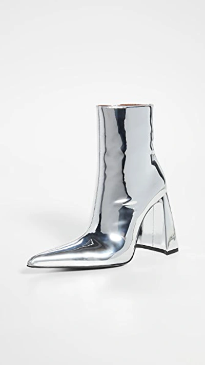 Shop Area A Heel Pvc Boots In Silver