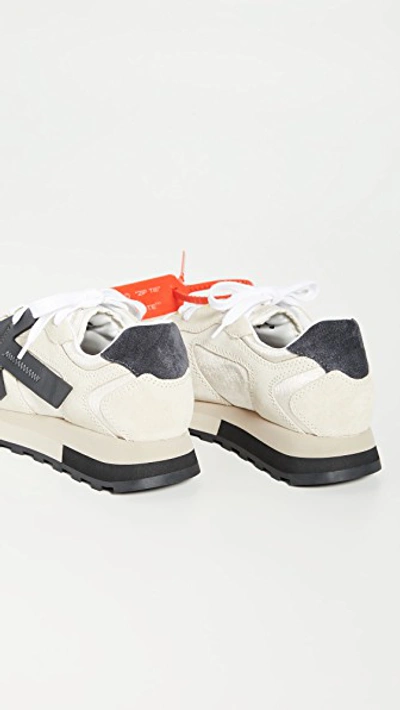 Shop Off-white Hg Runner Sneakers In Ecru Black
