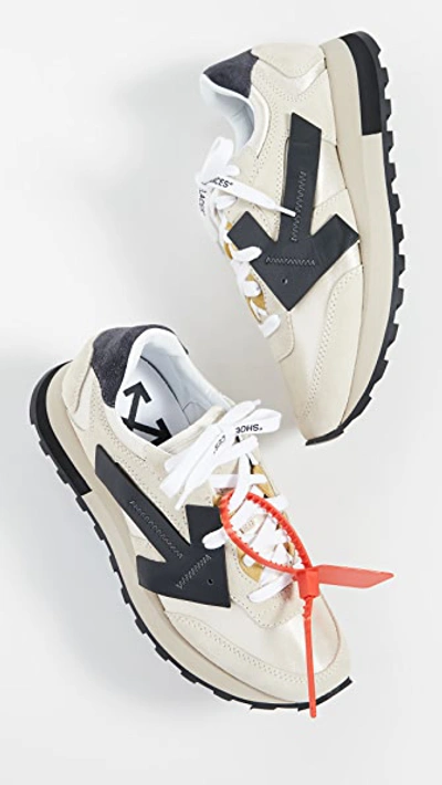 Shop Off-white Hg Runner Sneakers In Ecru Black