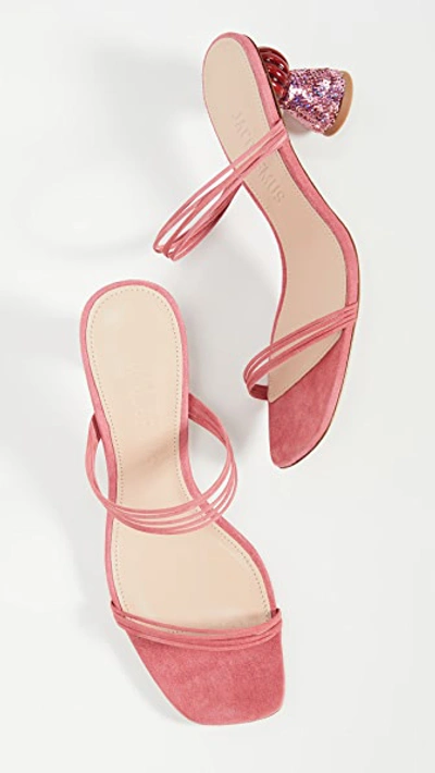 Shop Jacquemus Les Mules Vallena Slides In Pink