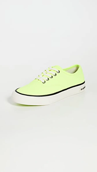 Shop Seavees Legend Neon Sneakers In Neon Yellow