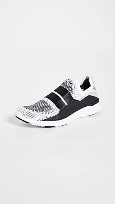 Shop Apl Athletic Propulsion Labs Techloom Bliss Sneakers In White/black/white
