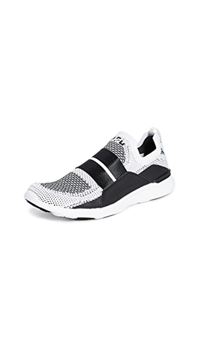 Shop Apl Athletic Propulsion Labs Techloom Bliss Sneakers In White/black/white