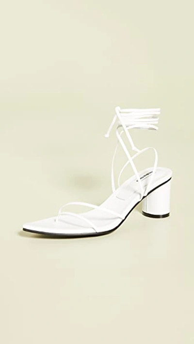 Reike Nen Odd Pair 60mm Wrap Sandals In White