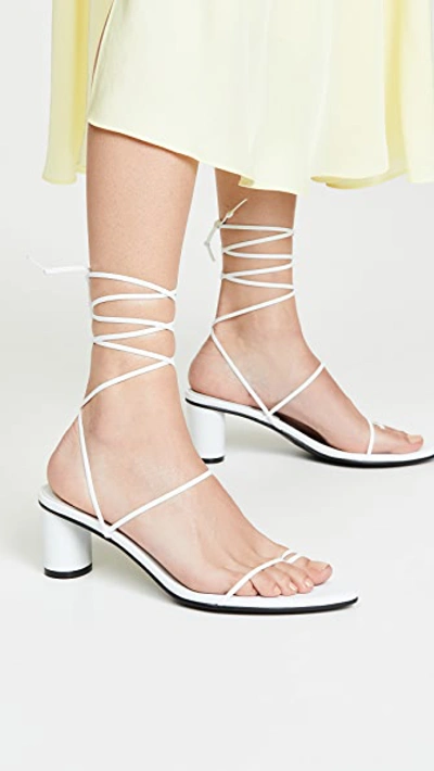 Reike Nen Odd Pair 60mm Wrap Sandals In White