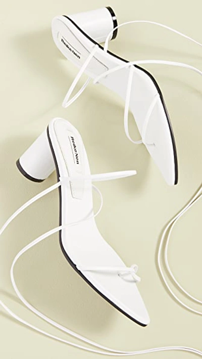 Reike Nen Odd Pair 60mm Wrap Sandals In White