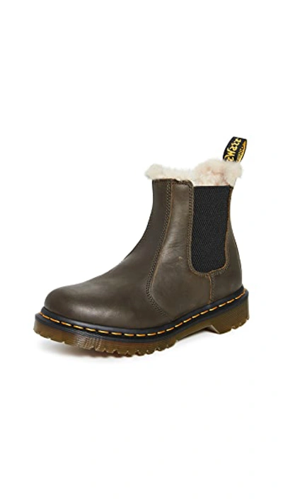 Shop Dr. Martens 2976 Leonore Chelsea Boots In Olive