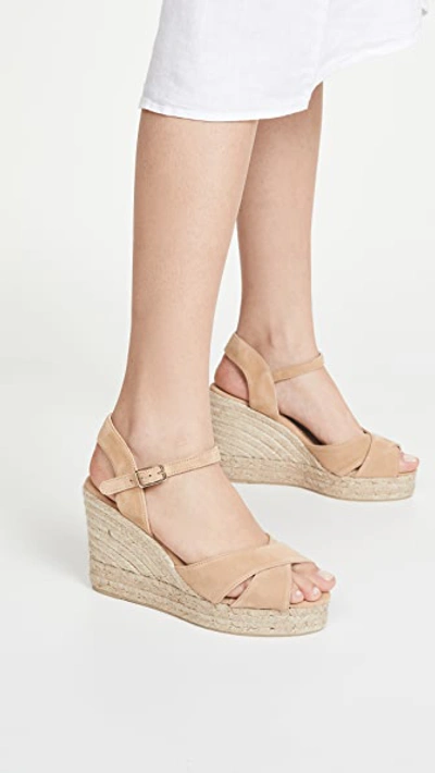Castaã±er Blaudell Espadrille Wedge Sandals In Tostado