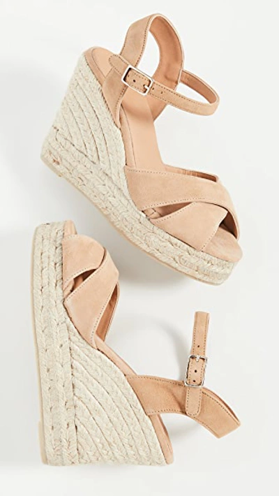 Castaã±er Blaudell Espadrille Wedge Sandals In Tostado