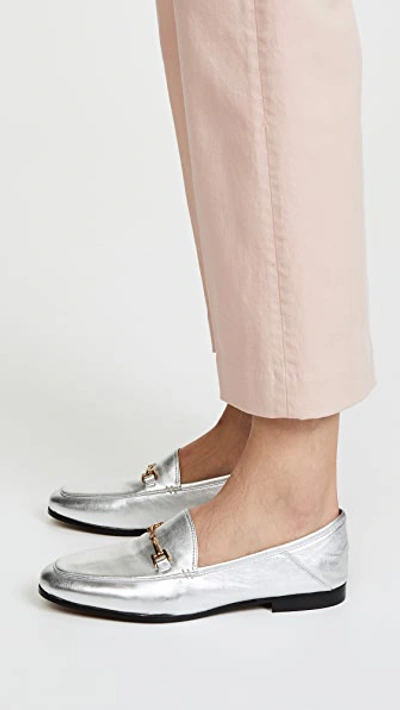 Shop Sam Edelman Loraine Loafers In Soft Silver