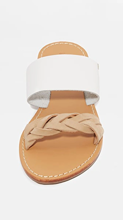 Shop Soludos Braided Slide Sandals In White