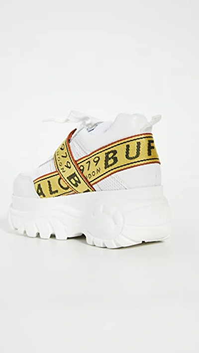 Shop Buffalo Galip Strappy Sneakers In White
