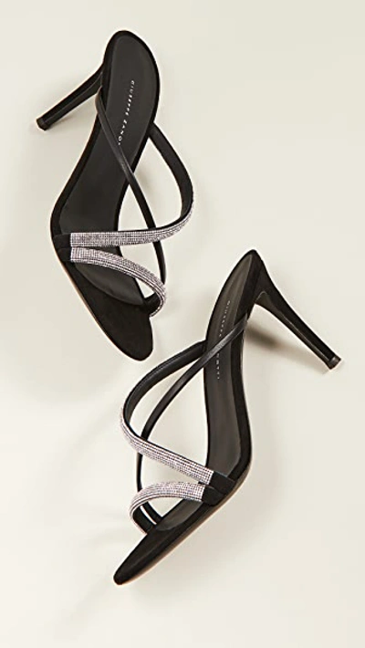 Shop Giuseppe Zanotti 85mm Basic Slide Sandals In Black
