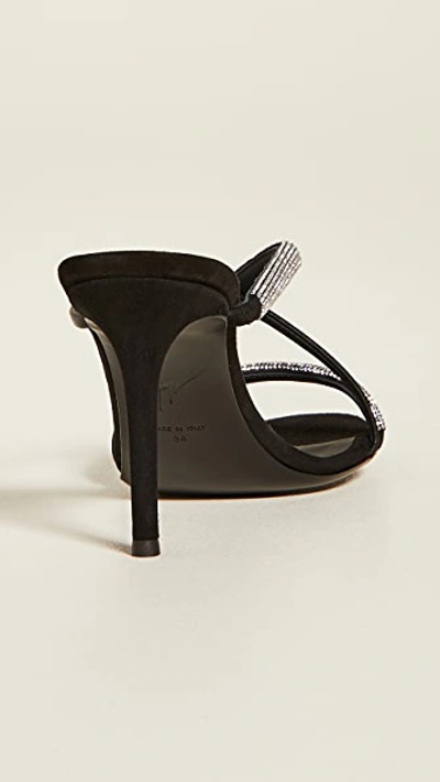 Shop Giuseppe Zanotti 85mm Basic Slide Sandals In Black