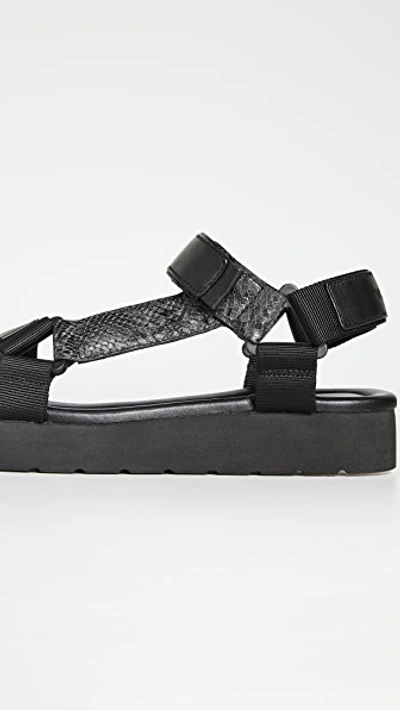 Shop Vince Carver Sandals In Dark Grey