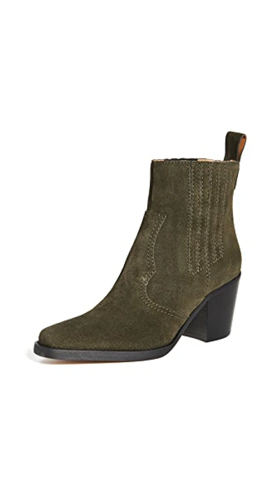 Shop Ganni Western Boots In Kalamata