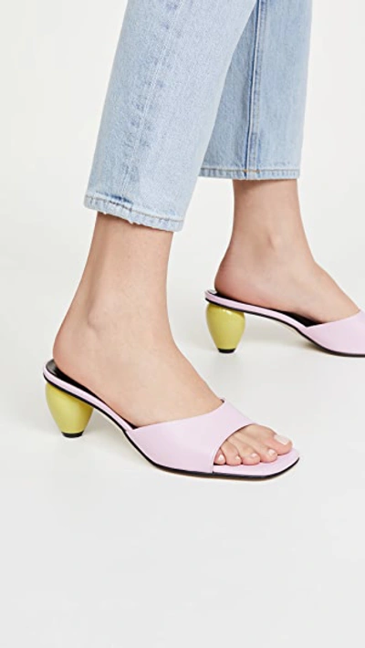 Shop Yuul Yie June Sandals In Powder Pink/lime