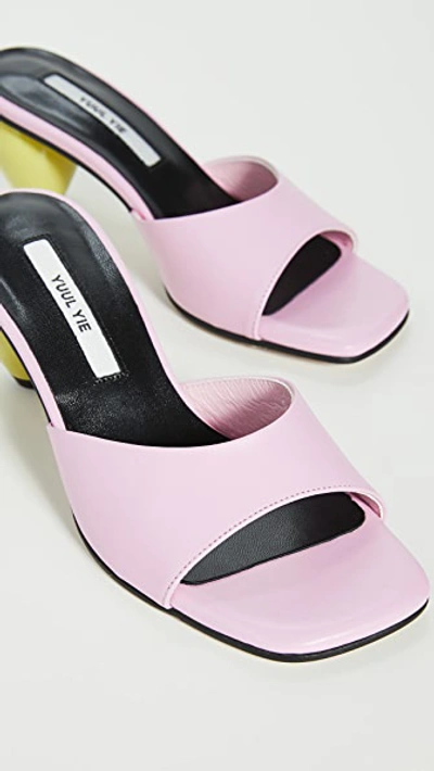 Shop Yuul Yie June Sandals In Powder Pink/lime