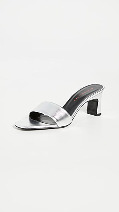 Shop Simon Miller Solo Heel Slides In Silver