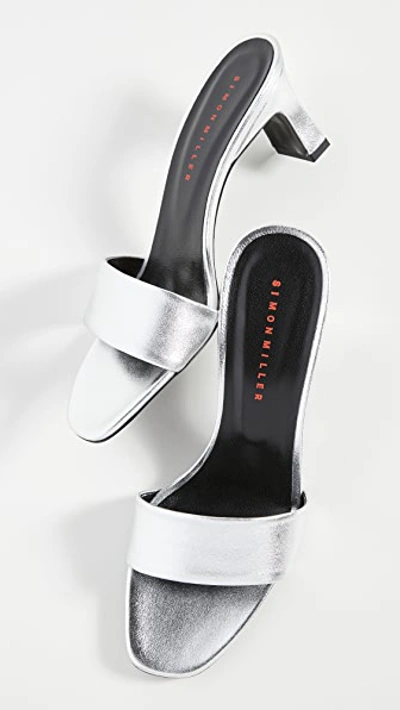 Shop Simon Miller Solo Heel Slides In Silver