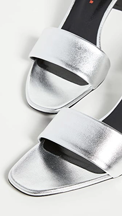 Shop Simon Miller Solo Heel Slides In Silver