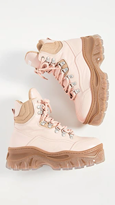 Shop Msgm Hiking Boots In Nude