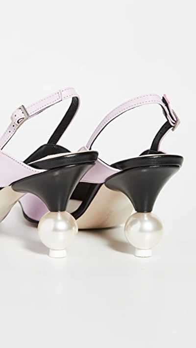 Shop Yuul Yie Doreen Slingback Pumps In Powder Pink/black