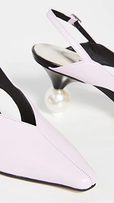 Shop Yuul Yie Doreen Slingback Pumps In Powder Pink/black