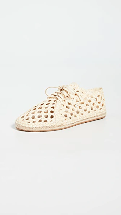 Shop Zimmermann Woven Espadrille Flats In Natural