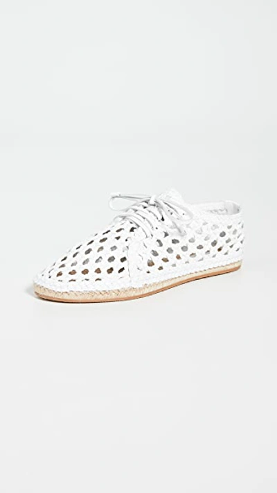 Shop Zimmermann Woven Espadrille Flats In White