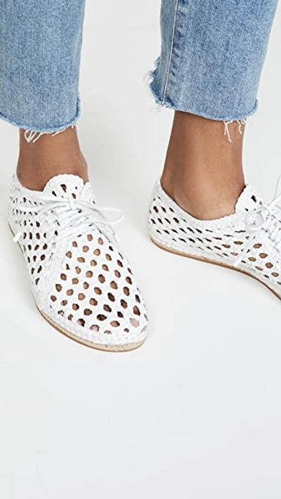 Shop Zimmermann Woven Espadrille Flats In White