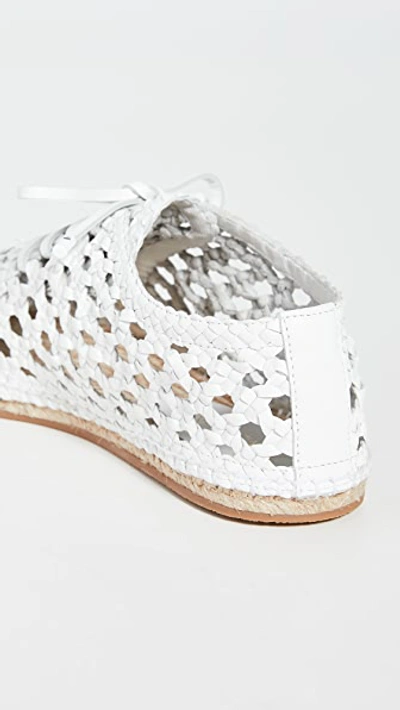 Shop Zimmermann Woven Espadrille Flats In White