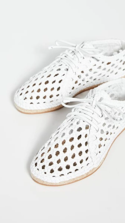 Shop Zimmermann Woven Espadrille Flats In White